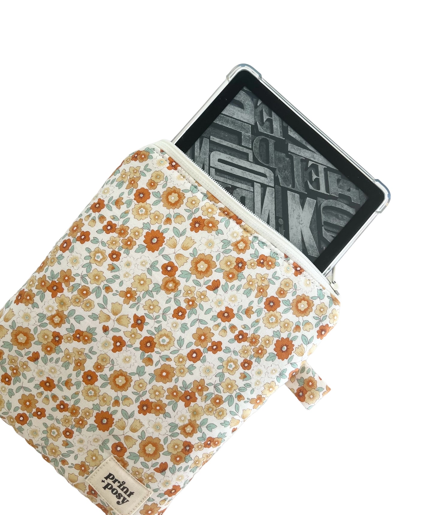 Yellow Floral Kindle Pouch