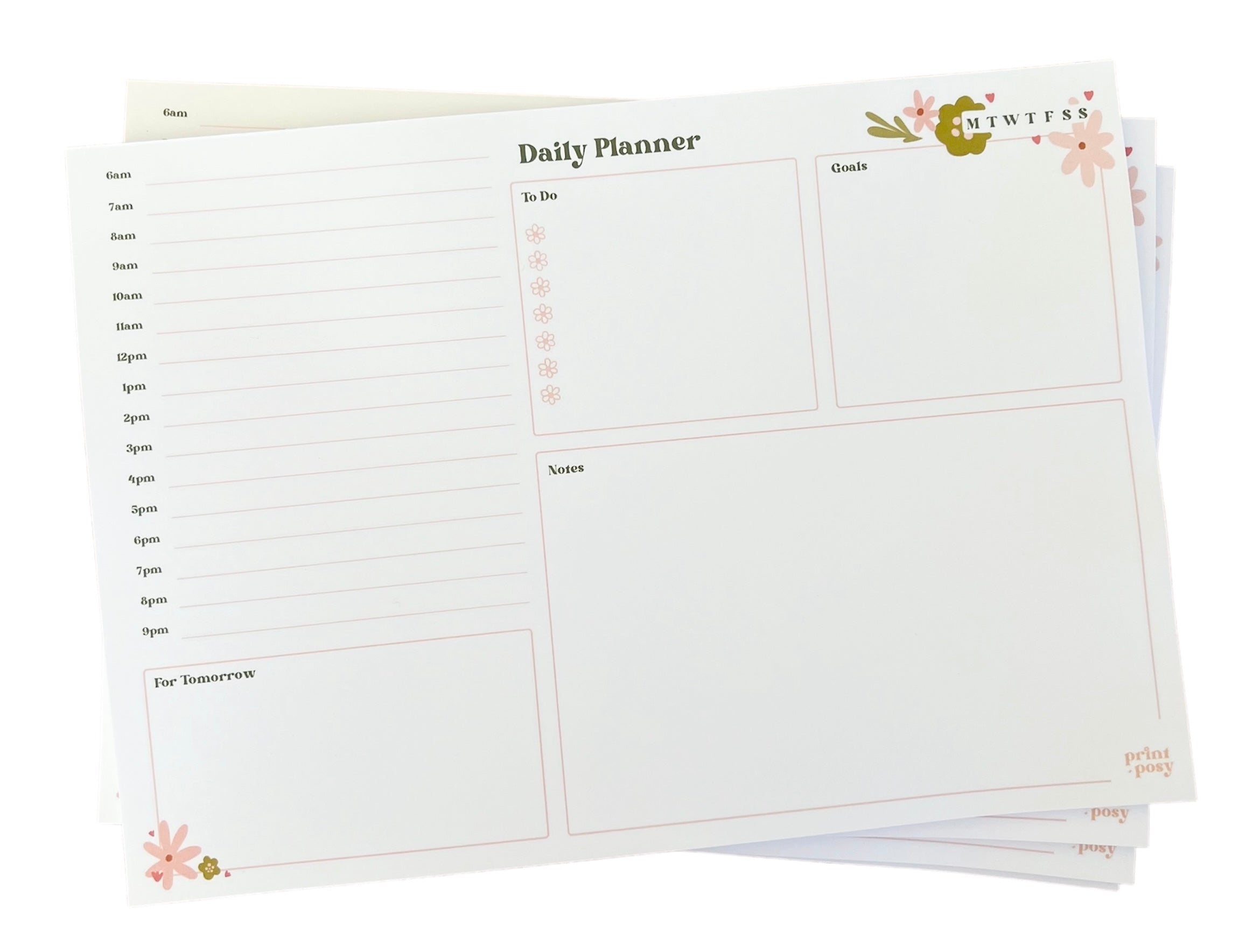 Daily planner pad 